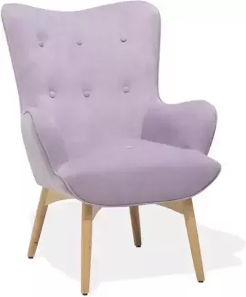 Beliani VEJLE Chesterfield fauteuil Roze Fluweel