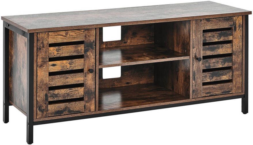 Beliani VILSECK TV-meubel-donkere houtkleur-Vezelplaat