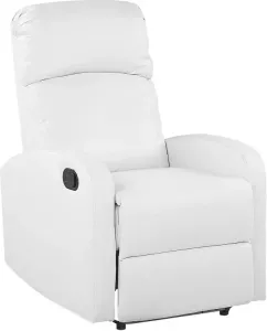 Beliani VIRRAT TV-fauteuil Wit Kunstleer