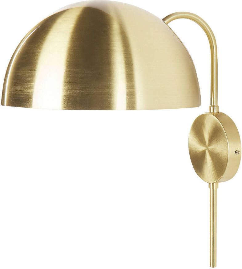 Beliani WAMPU Wandlamp Goud Metaal