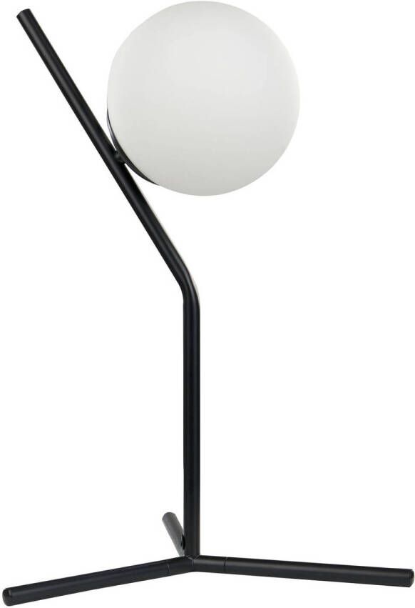 Beliani WAPITI Tafellamp-Wit-Glas Metaal