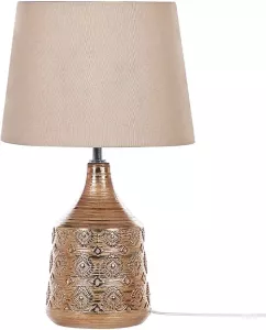 Beliani Wari Tafellamp-bruin-keramiek