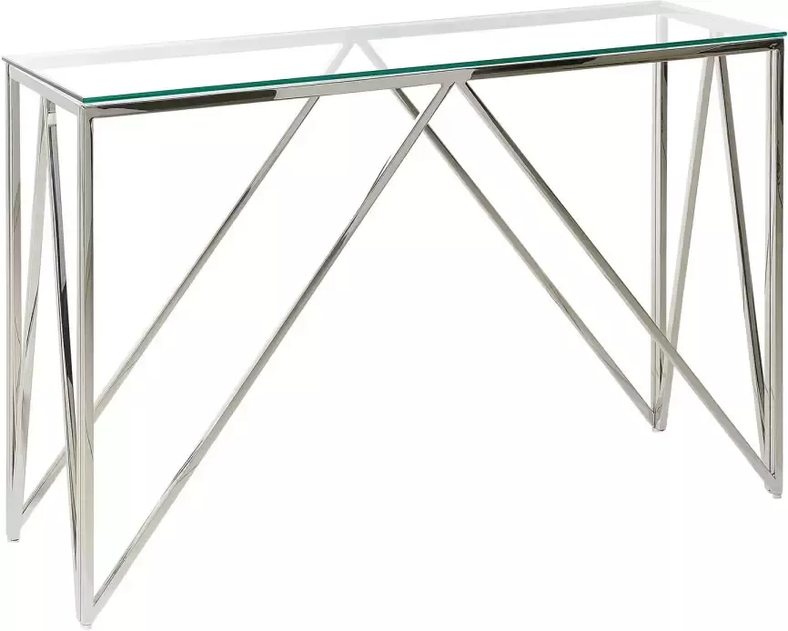 Beliani WESO Consoletafel-Zilver-Veiligheidsglas