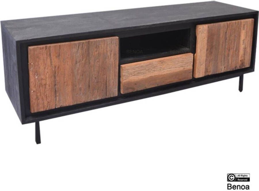 Benoa TV-meubel Anayah gerecycled hout 140 cm zwart