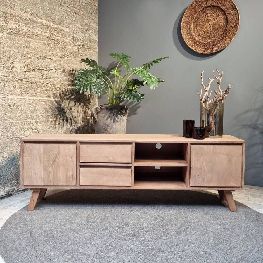 Benoa TV-meubel Bibi mangohout 180 cm lichtbruin
