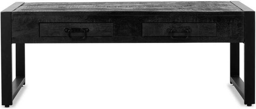 Benoa Britt 2 Drawer Coffee Table Black 120 cm