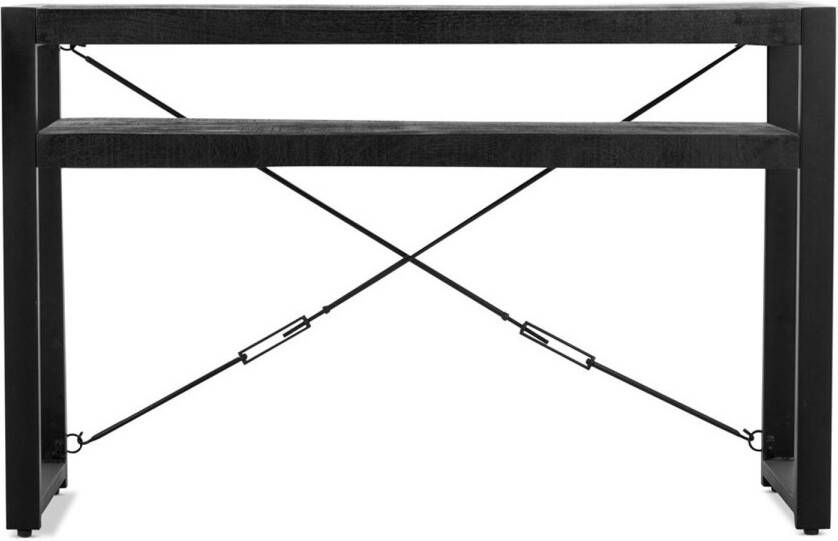 Benoa Sidetable Britt Zwart – Mangohout en metaal Met onderplank 120 cm