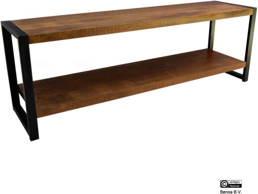 Meubelplaats Tv-meubel Mangohout Britt met onderplank 180 cm