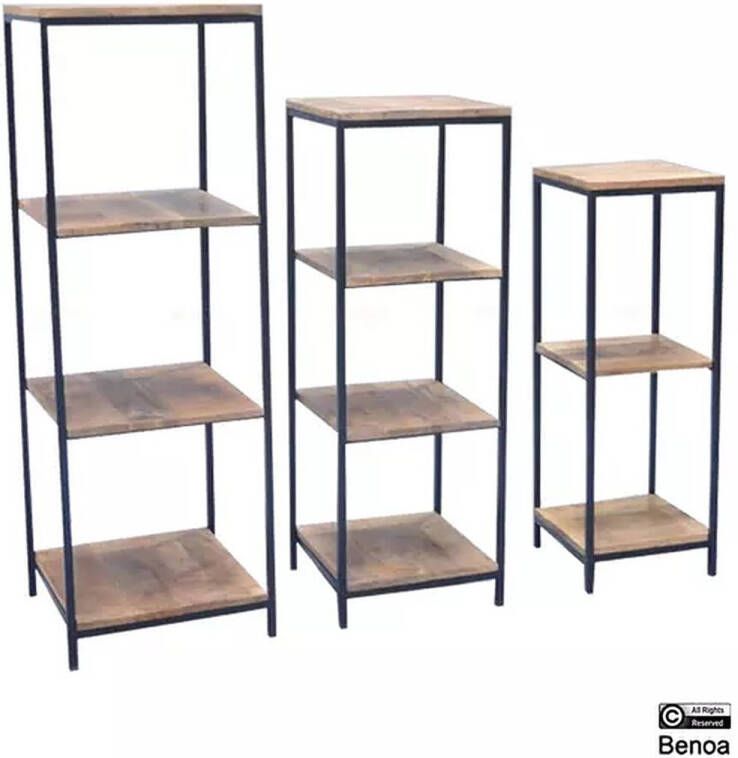 Benoa Lancaster Bookshelf Set Of 3 120 cm