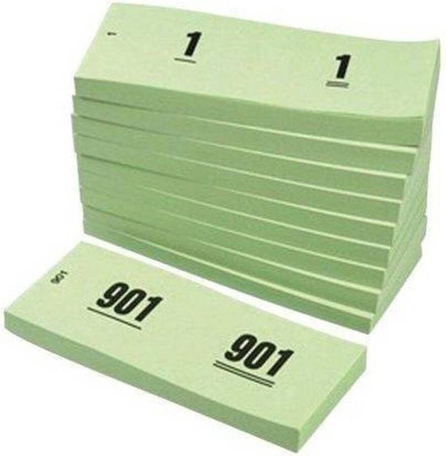 Benza Garderobenummers Nummerblok Groen