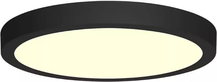 BES LED Downlight 18W Warm Wit 3000K Mat Zwart Opbouw Rond Aluminium Ø225mm