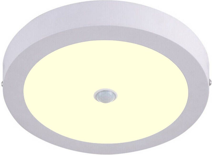 BES LED Downlight Facto Dury PIR Bewegingssensor 360° + Dag en Nacht Sensor 24W Warm Wit 3000K Opbouw Rond Mat