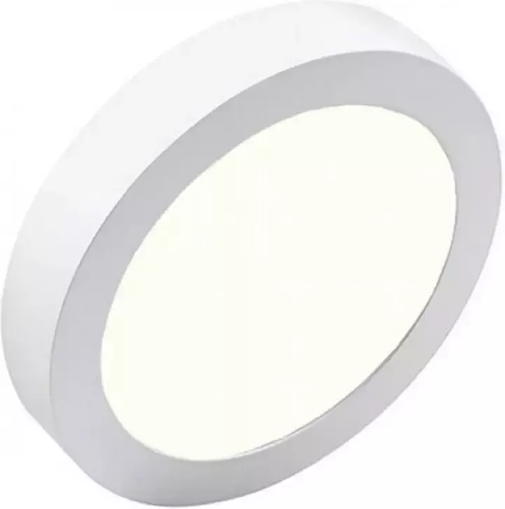 BES LED Downlight Pro Aigi Opbouw Rond 12W Natuurlijk Wit 4000K Mat Wit Ø177mm