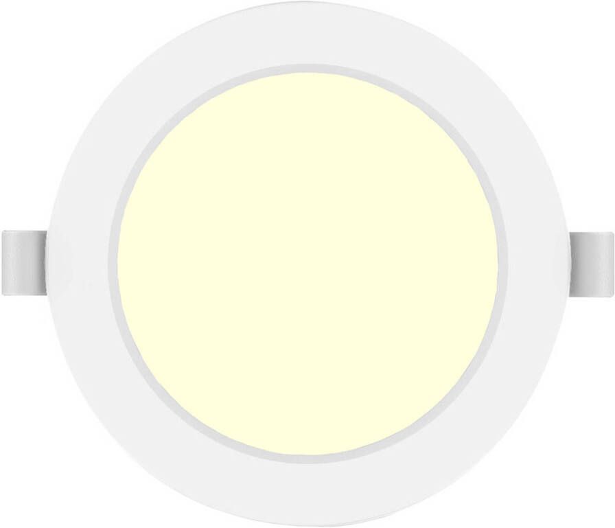 BES LED Downlight Pro Aigi Trinko Inbouw Rond 9W Warm Wit 3000K Mat Wit Kunststof Ø145mm