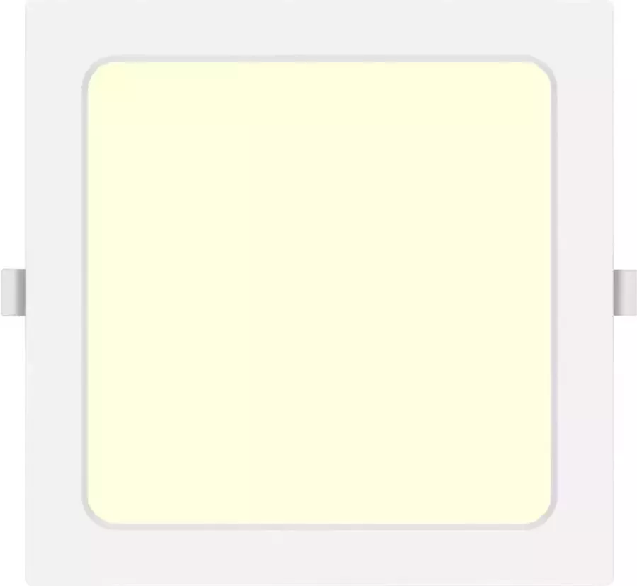 BES LED Downlight Pro Aigi Trinko Inbouw Vierkant 15W Warm Wit 3000K Mat Wit Kunststof 175mm