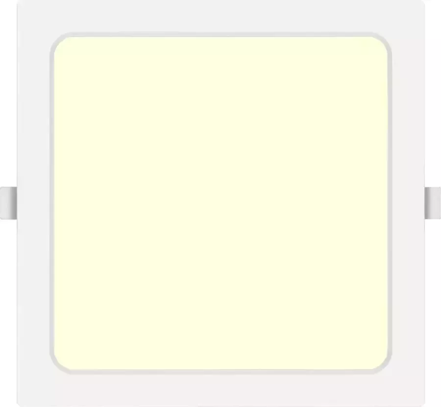 BES LED Downlight Pro Aigi Trinko Inbouw Vierkant 20W Warm Wit 3000K Mat Wit Kunststof 224mm