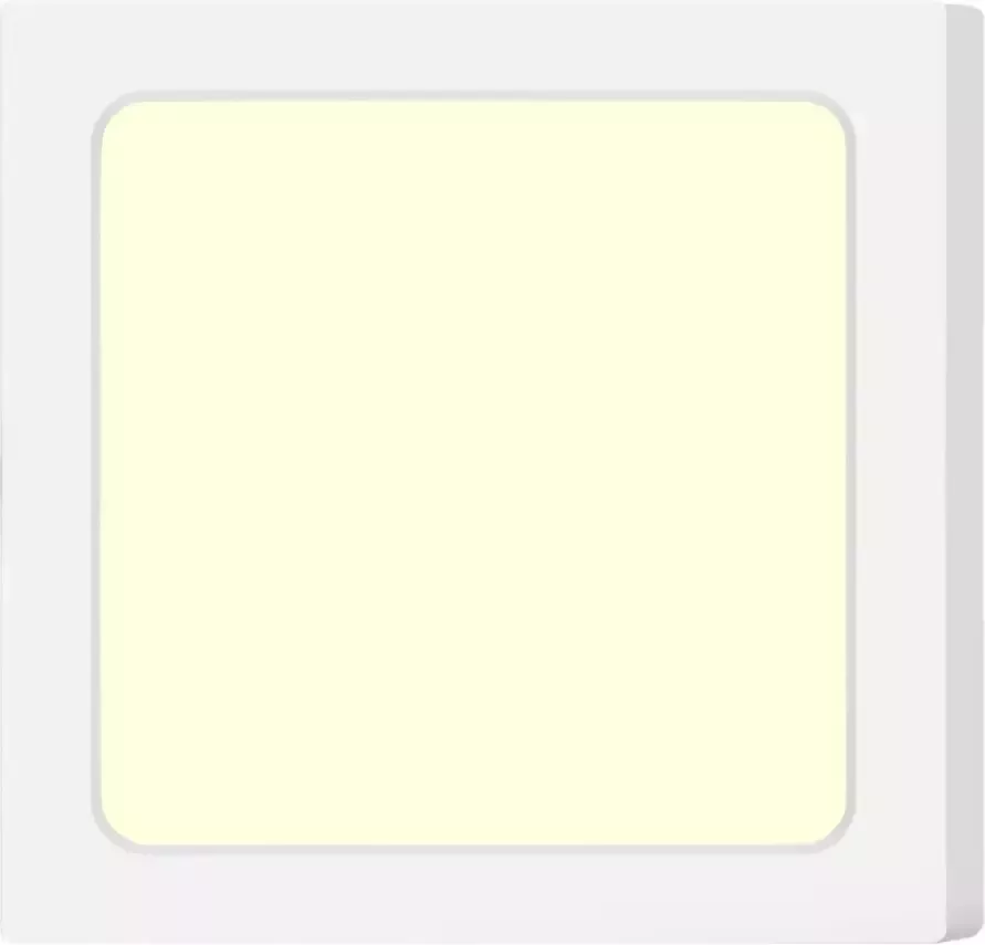 BES LED Downlight Pro Aigi Trinko Opbouw Vierkant 12W Warm Wit 3000K Mat Wit Kunststof