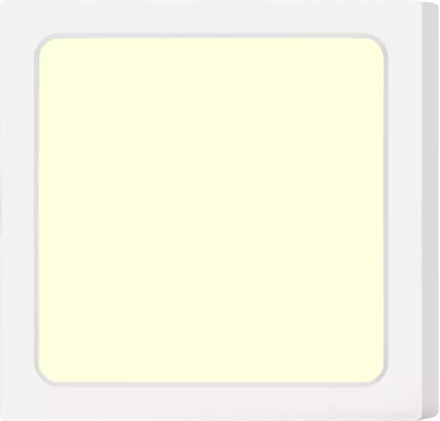 BES LED Downlight Pro Aigi Trinko Opbouw Vierkant 18W Warm Wit 3000K Mat Wit Kunststof