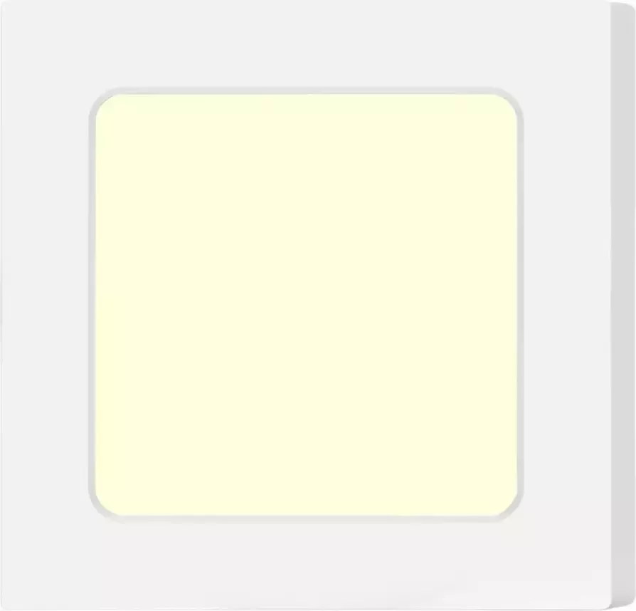 BES LED Downlight Pro Aigi Trinko Opbouw Vierkant 6W Warm Wit 3000K Mat Wit Kunststof