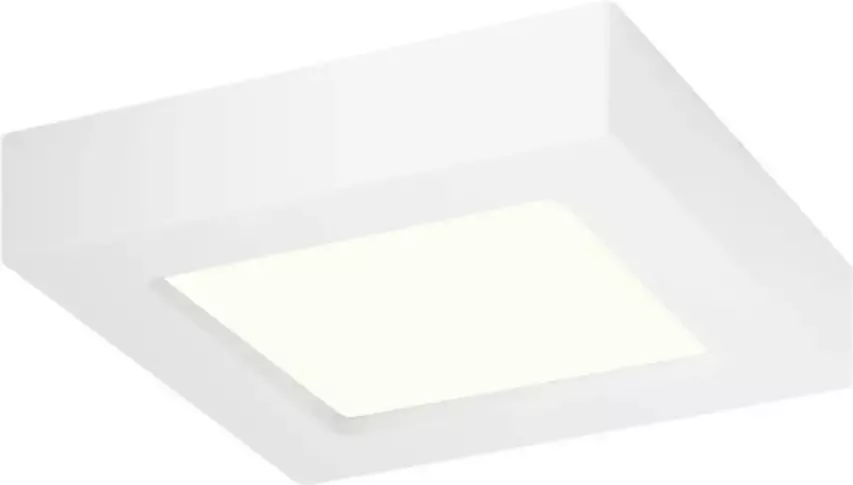 BES LED Downlight Slim Pro Aigi Strilo Opbouw Vierkant 6W Natuurlijk Wit 4000K Mat Wit Kunststof