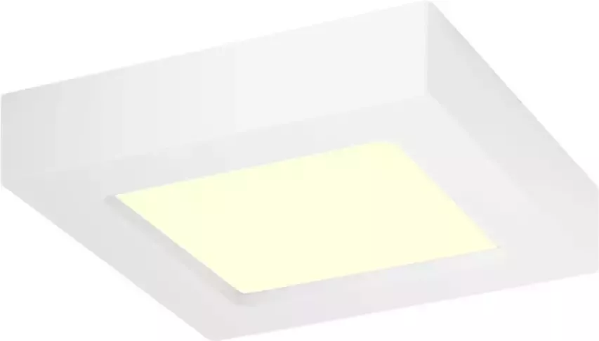 BES LED Downlight Slim Pro Aigi Strilo Opbouw Vierkant 6W Warm Wit 3000K Mat Wit Kunststof