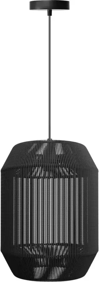 BES LED Hanglamp Hangverlichting Aigi Aly E27 Fitting Rond Mat Zwart Papier - Foto 1