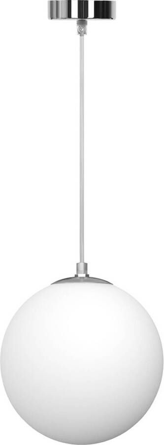 BES LED Hanglamp Hangverlichting Aigi Pyra E27 Fitting Rond Mat Wit Glas - Foto 1