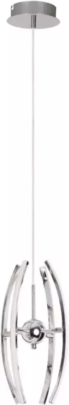 BES LED Hanglamp Hangverlichting Optra 12W Natuurlijk Wit 4000K 1-lichts Mat Chroom Aluminium