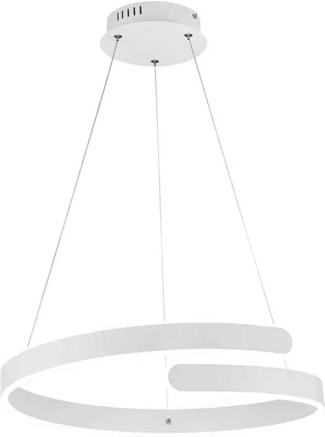 BES LED Hanglamp Hangverlichting Trion Prigon 37W Natuurlijk Wit 4000K Dimbaar Rond Mat Wit Aluminium - Foto 1