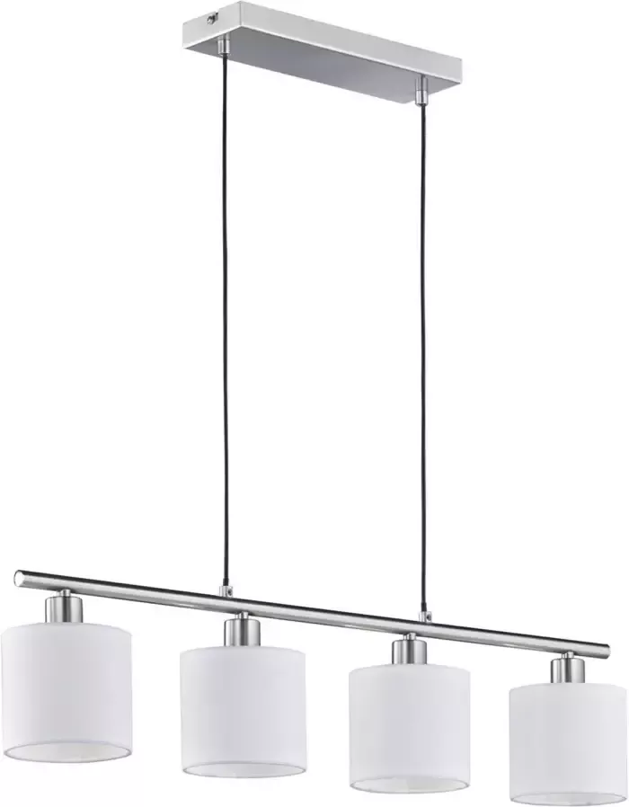 BES LED Hanglamp Trion Torry E14 Fitting Rechthoek Mat Nikkel Aluminium
