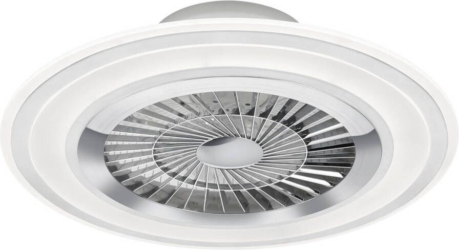 BES LED Plafondlamp met Ventilator Plafondventilator Trion Figon 36W Afstandsbediening Aanpasbare Kleur Rond