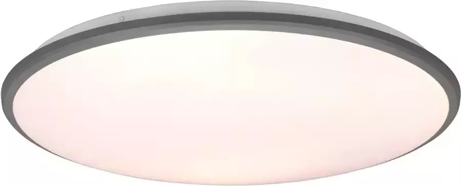 BES LED Plafondlamp Plafondverlichting Trion Lombis 34W Warm Wit 3000K Dimbaar Rond Mat Titaan Kunststof