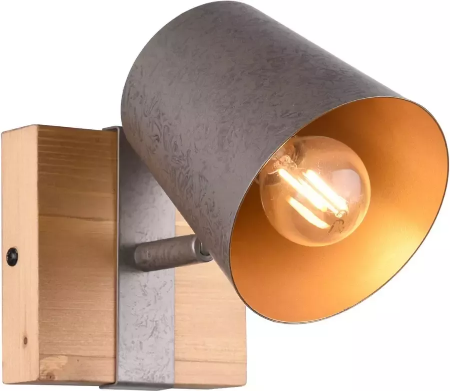 BES LED Plafondspot Trion Bimm E14 Fitting 1-lichts Rond Antiek Nikkel Aluminium