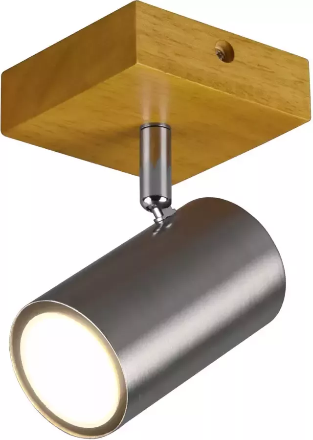 BES LED Plafondspot Trion Milona GU10 Fitting 1-lichts Rond Mat Nikkel Aluminium - Foto 1