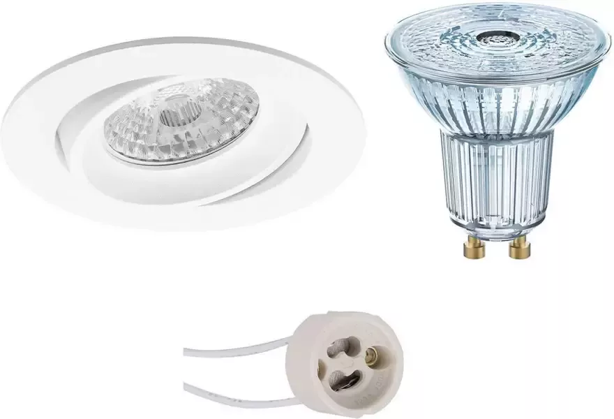 BES LED Spot Set LEDVANCE Parathom PAR16 930 36D Pragmi Delton Pro GU10 Fitting Dimbaar Inbouw Rond Mat Zwart - Foto 3