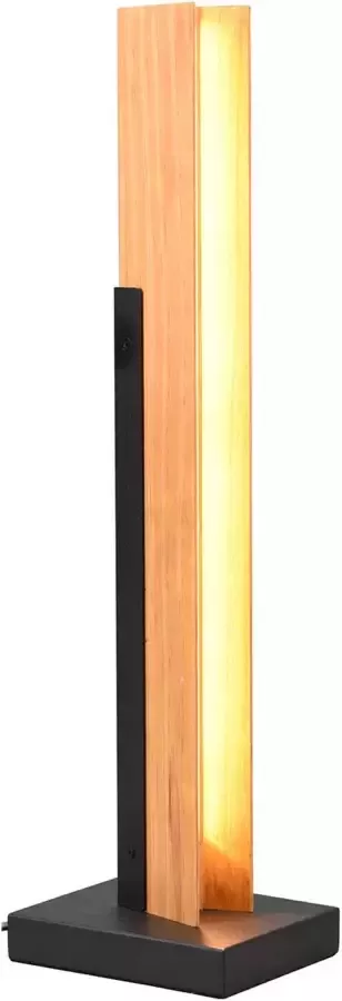 BES LED Tafellamp Tafelverlichting Trion Kamilia 8W Warm Wit 3000K Dimbaar Rechthoek Mat Zwart Aluminium - Foto 1