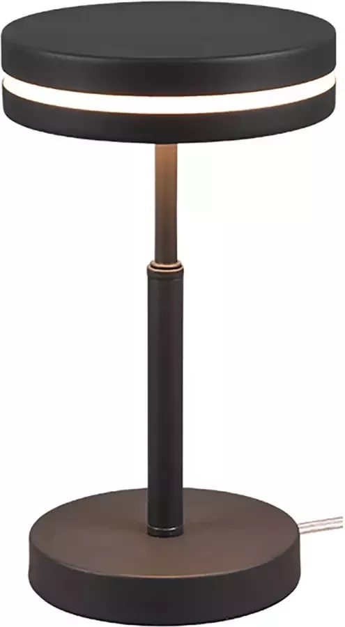 BES LED Tafellamp Trion Franco 6W Warm Wit 3000K Rond Mat Antraciet Aluminium