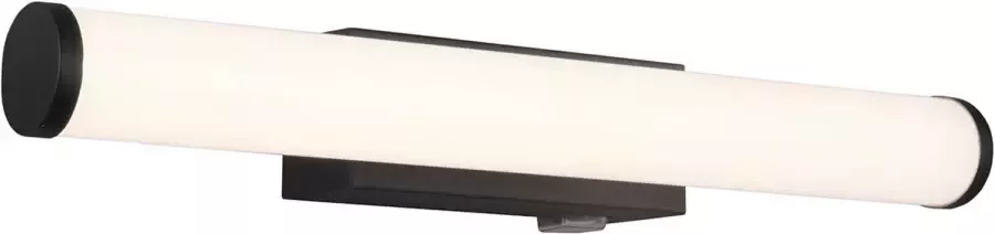 BES LED Wandlamp Trion Mitrona 4.3W Warm Wit 3000K Rond Mat Zwart Aluminium