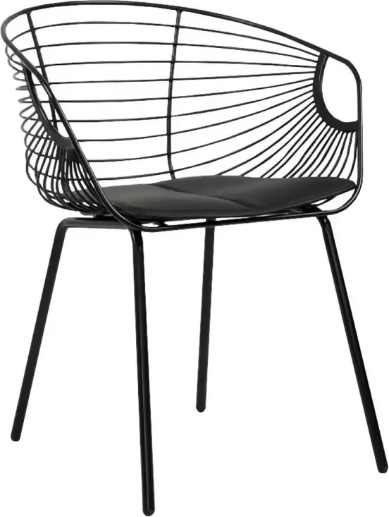 Livin24 Design eetkamerstoel Juli zwart Design stoel Eetkamerstoel zwart