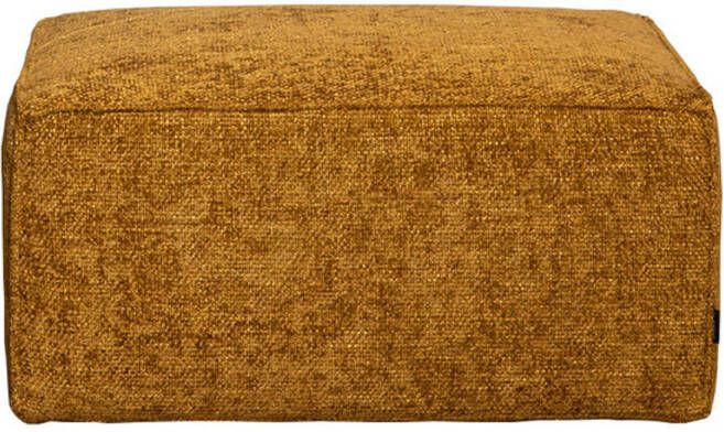 Bronx71 Hocker Memphis stof chenille okergeel.