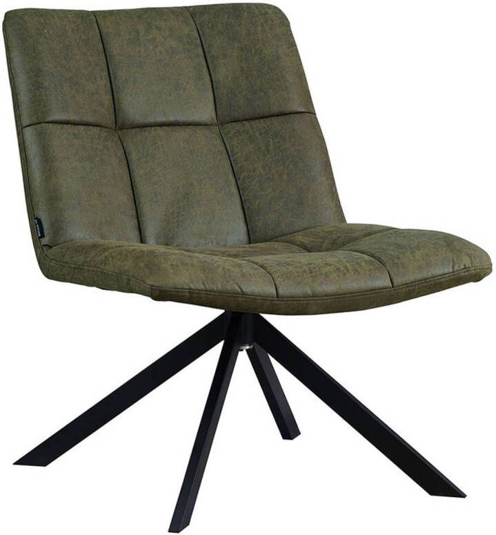 Bronx71 fauteuil olijfgroen eco leer Eevi Fauteuil draaibaar fauteuil industrieel zonder armleuningen Fauteuil groen Zetel 1 persoons