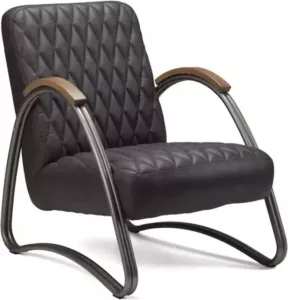 Bronx71 Fauteuil met armleuning Ivy antraciet Zetel 1 persoons Relaxstoel Relaxzetel Fauteuil grijs