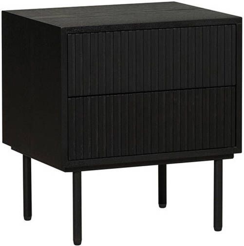 Bronx71 Nachtkastje Yoka zwart eiken met lades.