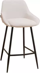 Bronx71 Scandinavische barkruk Lova gerecyclede stof beige 68 cm.
