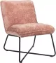 Bronx71 Kleine fauteuil Sophie chenille stof roze gemêleerd Roze fauteuil Zetel 1 persoons Relaxstoel - Thumbnail 1