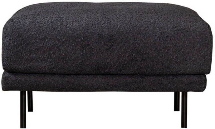 Bronx71 Scandinavische hocker Denver bouclé zwart.