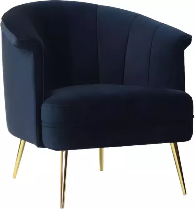 Bronx71 Stoel babykamer Amy velvet blauw.