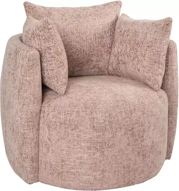 Bronx71 Stoel babykamer Ruby chenille stof roze.