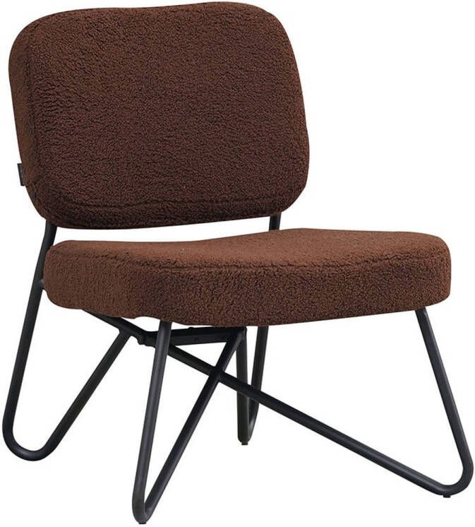 Bronx71 Teddy fauteuil Julia bruin Zetel 1 persoons Relaxstoel Kleine fauteuil bruin
