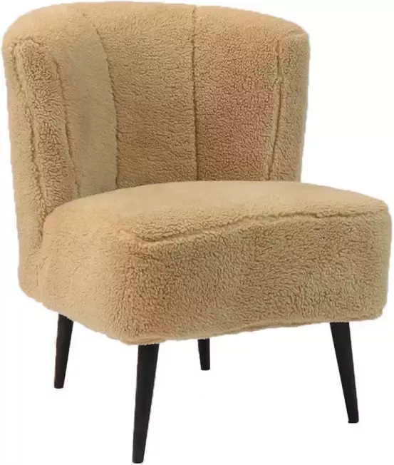 Bronx71 Teddy fauteuil taupe Lyla Zetel 1 persoons Relaxstoel Kleine fauteuil Teddy stof